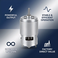 Motor de CC RS775 de Alta Velocidad para Herramientas Eléctricas, Herramientas de Jardín, Proyectos de Bricolaje, Coches Robóticos, Electrodomésticos, 12V 24V, Rodamiento de Bolas, Bajo Ruido