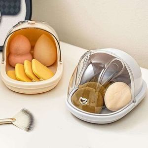 Organisateur de maquillage portable en plastique acrylique avec couvercle anti-poussière, boîte de rangement pour <span class=keywords><strong>bureau</strong></span> de maquillage, pour le rangement des rouges à lèvres et des cosmétiques - Product Image 5