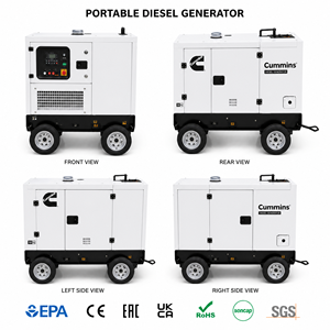 Générateur diesel 20 kVA super silencieux triphasé à faible consommation de carburant pour l'alimentation en énergie domestique, commerciale et d'urgence - Product Image 1