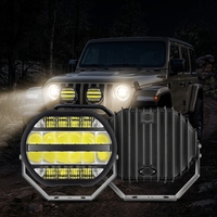 Nouveauté : Phare de travail LED 9 pouces 100W 12V-24V pour tout-terrain, 5 modes, étanche IP67, 10000 lumens, pour camion/SUV/ATV/UTV