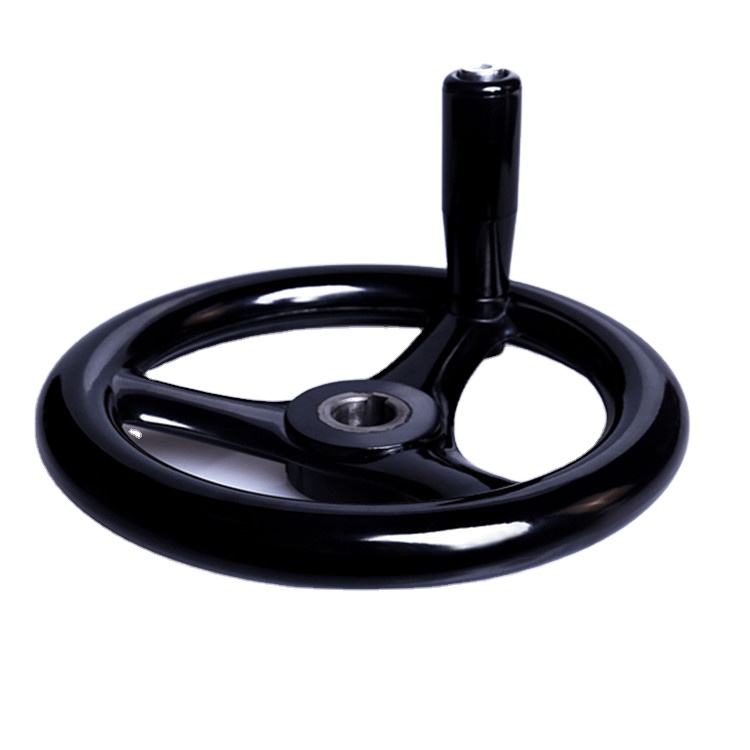 Roue Manuelle à 3 Rayons Avec Poignée Tournante En Bakélite Noire Ronde à Trois Leviers 12 X 125 Mm Pour Machine De Fraisage