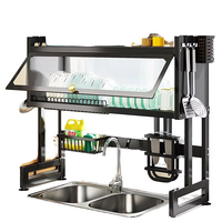 Égouttoir à vaisselle en fer à haute efficacité évier égouttoir à vaisselle étendoir écologique 5 + couches organisateur de comptoir de cuisine multifonction