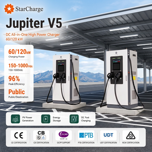 Starcharge Jupiter V5 120kW, allocation dynamique de puissance, efficacité de pointe de 96%, double 4G OMC, chargeur DC commercial pour véhicules électriques - Product Image 1