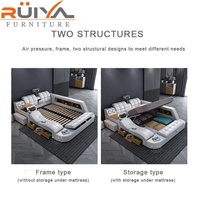 Dernier Design Italien Mobilier de Chambre Lit Intelligent Multifonctionnel Combinaison Armoire avec Projecteur