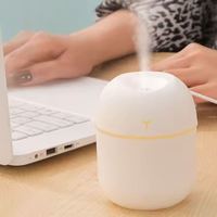 Humidificateur de bureau USB mini portable 220 ml avec lumières colorées, aromathérapie ultrasonique pour la maison et la voiture