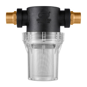 Prefiltro de agua de 3/4 pulgadas, filtro de malla metálica para manguera de jardín, lavado de coches, riego, fácil limpieza, cuerpo de plástico - Product Image 3