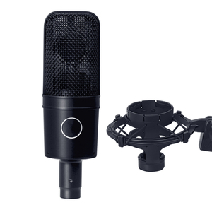 AT4040 Microphone casque métallique léger Microphone à condensateur filaire portable Enregistrement à domicile Diffusion <span class=keywords><strong>en</strong></span> direct Chant dédié - Product Image 1