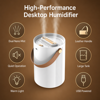 Humidificateur ultrasonique mini à brume fraîche, double pulvérisation, poignée portable, aromathérapie, pour usage hôtelier, vente en gros usine, compatible OEM