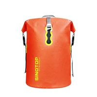 SINOTOP 25L 500d Pvc Bâche Premium Polyester Randonnée Sac À Dos Étanche pour Alpinisme avec Bretelles Réglables