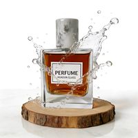 Flacon et boîte de parfum personnalisables de luxe, flacon de parfum vide poli de 50 ml, flacon de parfum de 50 ml à col serti avec bouchon en résine