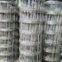 Malla de Alambre Galvanizado de 1.2m, 1.5m, 1.8m de Alto para Cercas de Granjas Ganaderas, Rollos de Malla Tejida para Vacas Lecheras y Ganado Vacuno