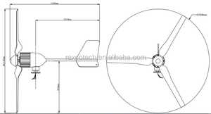 Aerogenerador de Baja Velocidad de Energía Gratuita 1000W 2000W 3000W 4000W 5000W 24V 48V 96V 220V Turbinas para Hogares RC-1000-A RC-1000-A - Product Image 6