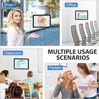 MaxGear Multi Scene Magnetic Display Stand Bingkai Poster File Tempel Dinding Transparan Kuat PVC 3 Buah Hitam