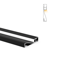 Profilé en aluminium KC Led pour éclairage de bande d'escalier 1m 2m 3m plâtre pliable dans un profilé en aluminium Led