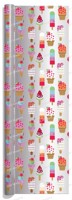 Ensemble de papier cadeau d'anniversaire, papier d'art floral arc-en-ciel à paillettes métalliques, 80 g/m², recyclable, pour emballage de cadeaux