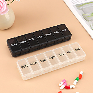 Wholesale Portable 7-Cell Weekly Pill Box New Cross-Border Household Plastic Storage for Pills Capsules <b>Tablets</b> - Product Image 3