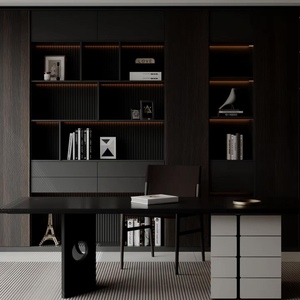 Librería Clásica Personalizada de Lujo Blanca, Librería de Madera Qd-b4, Estantería de Madera Maciza para Sala de Estudio y Sala de Estar - Product Image 4