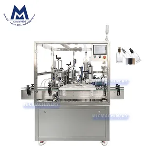 Automatic 10-50ML filler capping vacuum rotary sample perfume filling machine