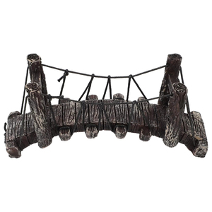 Elegante stile cinese resina corda ponte 13x4x6CM forma irregolare decorazione essenziale per il giardino acquari stagno terrari - Product Image 1