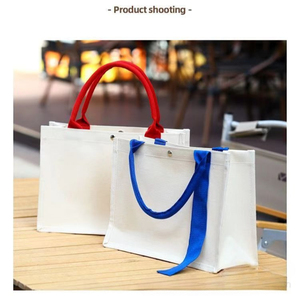 Borsa Tote in Tela Personalizzata con Chiusura a Cerniera, Grande Capacità, Tinta Unita, per Tutte le Stagioni, Uso Esterno, Universitario, alla Moda - Product Image 5