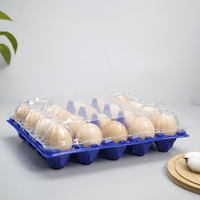Offre Spéciale – Barquette à œufs jetable en plastique à 20 alvéoles, format moyen, en PET, avec couvercle facile à séparer, qualité alimentaire