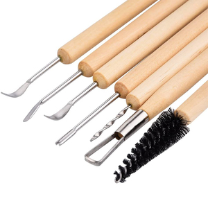 Juego de Herramientas para esculpir arcilla, manijas de madera DIY, <span class=keywords><strong>kit</strong></span> de herramientas de cerámica para <span class=keywords><strong>principiantes</strong></span>, 11 Uds. - Product Image 4