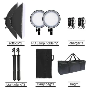 50x70 Светодиодная лампа софтбокс комплект освещения двухцветный софтбокс непрерывная световая система аксессуары для фотографической камеры - Product Image 4