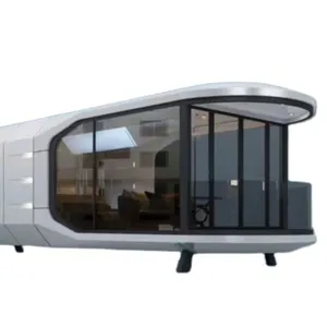 Intergrated luxury prefab house office shop space capsule mobile homestay creative mobile garden house