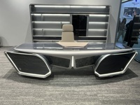 Série d'avions modernes Mobilier de bureau de luxe Bureau de direction Smart Electric Sans fil Car Design Futuriste CEO Boss Table