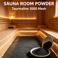 Poudre de tourmaline noire 3000 Mesh, riche en ions négatifs et infrarouge lointain, pour thérapie par sauna, oreillers, artisanat en résine, revêtement et remplissage - Échantillon gratuit