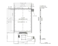Écran TFT LCD médical chirurgical de 3,5 pouces, résolution 480x640, haute luminosité pour tours vidéo de salle d'opération