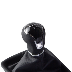 Poignée de levier de vitesse en cuir pour voiture, 5 vitesses, 6 vitesses, ensemble pour Volkswagen Seat Leon MK3, accessoire ergonomique pour levier de vitesse - Product Image 3