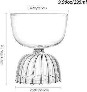 Ensemble de verres à vin en verre faits à la main, design floral tendance pour mariage, 1 pièce, gobelet rond transparent, vaisselle - Product Image 3