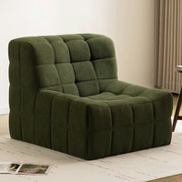Designer Quadratisches Stoff-Kompressionssofa für Apartment-Wohnzimmer Moderner Multifunktionaler Einzelner Loungesessel