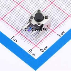 TS-1038-A3B3-D2 Tactile Switch Through hole,6x6mm Switch Single Pole Single Throw Round Button 2.5N Right Angle Insert - Product Image 1