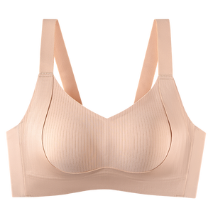 Reggiseno senza Show senza cuciture romantico con motivo solido In pizzo lavorato a maglia senza fili supporto Push-Up completo comodo leggero In-Stock - Product Image 3