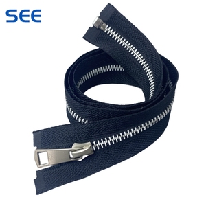 Y Teeth Open-End White Gold Bright Gun Matte Black Metal Zipper for Down <strong>Jacket</strong> Coat Metal Copper Pull <strong>Chain</strong> - Product Image 2