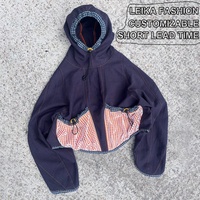 Veste coupe-vent unisexe vintage personnalisée avec logo, surpiqûres contrastées, style cargo multi-poches, à capuche – Vente en gros Fabricant