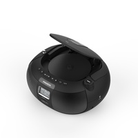PANDA Portable Black CD Boombox CD-50 AM/FM/USB/MicroSD Pemutar Radio Multifungsi Kelas Atas dengan Layar LCD dan Speaker