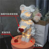 Bloques de Construcción Yugao Violent Bear, Escala 1:8, Plástico ABS, 40 Piezas, Modelo de Partículas Pequeñas, Juguete Educativo, Regalo de Animales para Armar