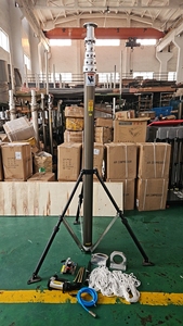 Mástil Telescópico de 7m, Transporte Aéreo, Capacidad de Carga de 20kg, Adaptador de Equipo Superior Personalizado, Aleación de Aluminio 6063B/T5, Bronce Anodizado Duro - Product Image 2