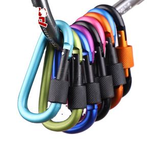 IRONDONKEY audacieux 8CM <span class=keywords><strong>verrouillable</strong></span> d-type boucle d'alpinisme boucle d'écrou à suspension rapide en alliage d'aluminium <span class=keywords><strong>mousqueton</strong></span> d'escalade extérieur - Product Image 1