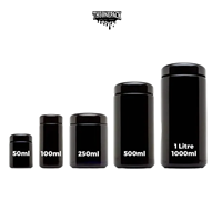 Pot en verre noir anti-UV de 120 ml, 250 ml, 500 ml, 1000 ml, avec thermomètre, hermétique, logo personnalisé, hygromètre et motif floral