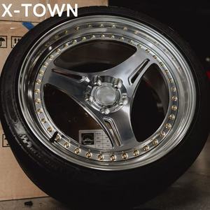 Cerchi Forgiati a Tre Razze in Argento Spazzolato, Tipo 18 19 20 21 22 23 <span class=keywords><strong>24</strong></span> 5x114.3/5x120/5x112/5x108 per Porsche Chevrolet Audi - Product Image 2