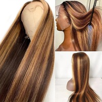 Perruque Lace Front 13x4 sans colle Full HD en cheveux humains bruts indiens vierges, cuticules alignées, brun chocolat, longue, vente en gros