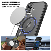Coque de Téléphone Magnétique Mate Transparente pour iPhone 16 Pro Max, iPhone 15 Plus 14 13 – Protection Arrière Anti-Jaunissement 2025