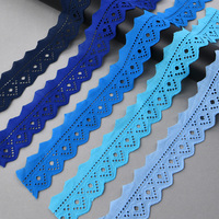 Vente en gros usine de dentelle de coton brodée colorée