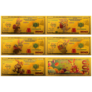 Billetes <span class=keywords><strong>de</strong></span> 5 Dólares Estadounidenses con Hoja <span class=keywords><strong>de</strong></span> Oro, Billetes Conmemorativos Dorados del Conejo <span class=keywords><strong>de</strong></span> Pascua, Colección <span class=keywords><strong>de</strong></span> Regalo - Product Image 1