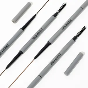 Hochwertiger veganer Private Label Brow Augenbrauen stift mit Pinsel ohne Logo Dünne Bleistifte Brow Eye Custom Wasserdichter Augenbrauen stift