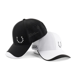 All'ingrosso ricamo logo sportivo leggero da corsa ciclismo con foro Laser traforato da uomo cappelli da Baseball impermeabili - Product Image 1